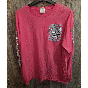 Sturgis Motorcycle Biker Rally 2014 {74th Annual} Pink Long Sleeve T-shirt Sz XL